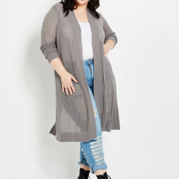 SLIT OPEN KNIT CARDIGAN - Picture 2 of 2